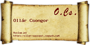 Ollár Csongor névjegykártya